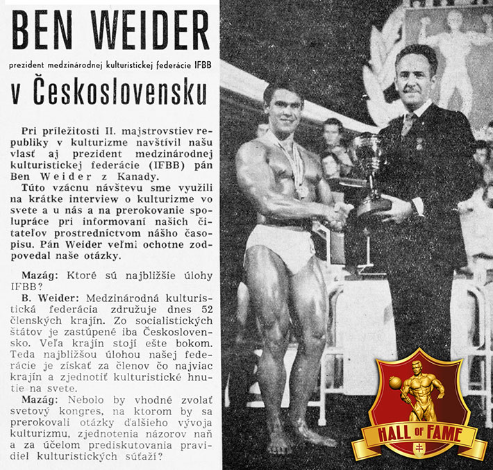 Ladislav SZALAY a Ben Weider - Hall of Fame