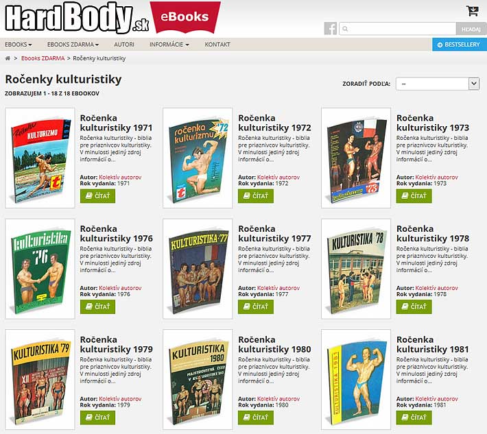 Hardbody - archív kníh a časopisov o kulturistike